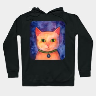 Ginger Cat in Space Hoodie